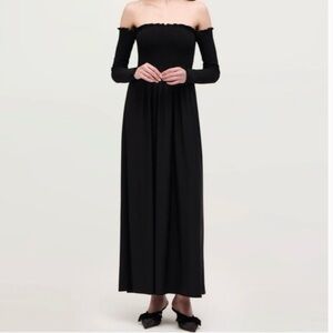 Hill House. Nap Dress. Black Off The Shoulder Maxi Dress. Size S. Worn Once.